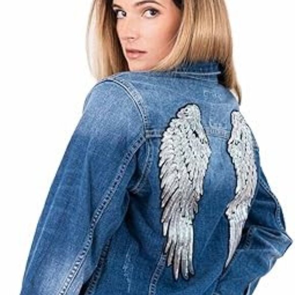 VENUS - Sequence Angel Wings Jean Jacket - NWOT - Picture 1 of 6